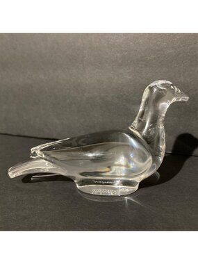Baccarat Dove French Art Glass Figurine Paper Weight Home Decor